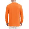 imageMAGCOMSEN Mens Henley Long Sleeve Casual Shirts Cotton Pocket t Shirts Summer Fitted Plain Tops Lightweight FashionOrange