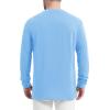 imageMAGCOMSEN Mens Henley Long Sleeve Casual Shirts Cotton Pocket t Shirts Summer Fitted Plain Tops Lightweight FashionWater Blue
