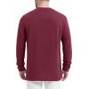 imageMAGCOMSEN Mens Henley Long Sleeve Casual Shirts Cotton Pocket t Shirts Summer Fitted Plain Tops Lightweight FashionWine Red