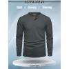 imageMAGCOMSEN Mens Henley Long Sleeve Casual Shirts Cotton Pocket t Shirts Summer Fitted Plain Tops Lightweight FashionWine Red