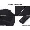imageMAGCOMSEN Mens Lightweight Jackets Full Zip Up Light Coat Laydown Collar Jacket Casual Windbreaker Jacket with Zip PocketsBlack