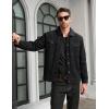imageMAGCOMSEN Mens Corduroy Jacket Sherpa Lined Trucker Jackets Cotton TurnDown Collar Warm Winter Jacket Casual Coat 5 PocketsDark Grey