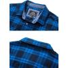 imageMAGCOMSEN Mens Flannel Shirts Cotton Long Sleeve Plaid Shirt Casual Fashion Button Up Shirts Jackets with 2 PocketsGreen