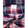 imageMAGCOMSEN Mens Flannel Shirts Cotton Long Sleeve Plaid Shirt Casual Fashion Button Up Shirts Jackets with 2 PocketsRed