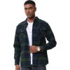 imageMAGCOMSEN Mens Flannel Shirts Long Sleeve Plaid Shirt Button Up Casual Shirts Lightweight Shirt Jacket with 2 PocketsGreen