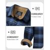 imageMAGCOMSEN Mens Flannel Shirts Long Sleeve Plaid Shirt Button Up Casual Shirts Lightweight Shirt Jacket with 2 PocketsGrey Blue