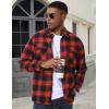 imageMAGCOMSEN Mens Flannel Shirts Long Sleeve Plaid Shirt Button Up Casual Shirts Lightweight Shirt Jacket with 2 PocketsOrange