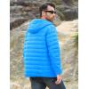 imageMAGCOMSEN Mens Lightweight Puffer Jacket Hooded Full Zip WaterResistant Quilted Lined Winter CoatsAzure