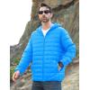 imageMAGCOMSEN Mens Lightweight Puffer Jacket Hooded Full Zip WaterResistant Quilted Lined Winter CoatsAzure