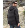 imageMAGCOMSEN Mens Lightweight Puffer Jacket Hooded Full Zip WaterResistant Quilted Lined Winter CoatsBlack