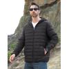 imageMAGCOMSEN Mens Lightweight Puffer Jacket Hooded Full Zip WaterResistant Quilted Lined Winter CoatsBlack