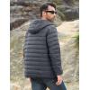 imageMAGCOMSEN Mens Lightweight Puffer Jacket Hooded Full Zip WaterResistant Quilted Lined Winter CoatsDark Grey