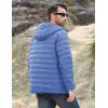 imageMAGCOMSEN Mens Lightweight Puffer Jacket Hooded Full Zip WaterResistant Quilted Lined Winter CoatsLight Blue