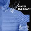 imageMAGCOMSEN Mens Lightweight Puffer Jacket Hooded Full Zip WaterResistant Quilted Lined Winter CoatsLight Blue