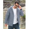 imageMAGCOMSEN Mens Lightweight Puffer Jacket Hooded Full Zip WaterResistant Quilted Lined Winter CoatsLight Grey