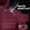 imageMAGCOMSEN Mens Lightweight Puffer Jacket Hooded Full Zip WaterResistant Quilted Lined Winter CoatsWine Red