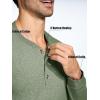 imageMAGCOMSEN Mens Long Sleeve Henley Shirt Fall Casual Shirt Fashion Front Placket ShirtArmy Greencotton Blend