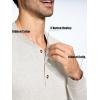 imageMAGCOMSEN Mens Long Sleeve Henley Shirt Fall Casual Shirt Fashion Front Placket ShirtBeigecotton Blend