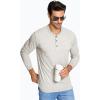 imageMAGCOMSEN Mens Long Sleeve Henley Shirt Fall Casual Shirt Fashion Front Placket ShirtBeigecotton Blend
