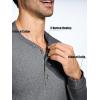imageMAGCOMSEN Mens Long Sleeve Henley Shirt Fall Casual Shirt Fashion Front Placket ShirtBlackcotton Blend