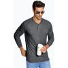 imageMAGCOMSEN Mens Long Sleeve Henley Shirt Fall Casual Shirt Fashion Front Placket ShirtBlackcotton Blend