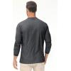 imageMAGCOMSEN Mens Long Sleeve Henley Shirt Fall Casual Shirt Fashion Front Placket ShirtBlackcotton Blend