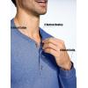 imageMAGCOMSEN Mens Long Sleeve Henley Shirt Fall Casual Shirt Fashion Front Placket ShirtDark Bluecotton Blend