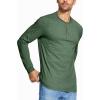 imageMAGCOMSEN Mens Long Sleeve Henley Shirt Fall Casual Shirt Fashion Front Placket ShirtDark Greencotton Blend