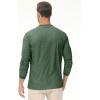 imageMAGCOMSEN Mens Long Sleeve Henley Shirt Fall Casual Shirt Fashion Front Placket ShirtDark Greencotton Blend