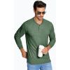 imageMAGCOMSEN Mens Long Sleeve Henley Shirt Fall Casual Shirt Fashion Front Placket ShirtDark Greencotton Blend