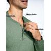 imageMAGCOMSEN Mens Long Sleeve Henley Shirt Fall Casual Shirt Fashion Front Placket ShirtDark Greencotton Blend