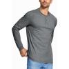 imageMAGCOMSEN Mens Long Sleeve Henley Shirt Fall Casual Shirt Fashion Front Placket ShirtDark Greycotton Blend