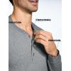 imageMAGCOMSEN Mens Long Sleeve Henley Shirt Fall Casual Shirt Fashion Front Placket ShirtDark Greycotton Blend