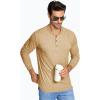 imageMAGCOMSEN Mens Long Sleeve Henley Shirt Fall Casual Shirt Fashion Front Placket ShirtEarthy Yellowcotton Blend