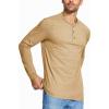 imageMAGCOMSEN Mens Long Sleeve Henley Shirt Fall Casual Shirt Fashion Front Placket ShirtEarthy Yellowcotton Blend