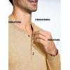 imageMAGCOMSEN Mens Long Sleeve Henley Shirt Fall Casual Shirt Fashion Front Placket ShirtEarthy Yellowcotton Blend