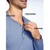 imageMAGCOMSEN Mens Long Sleeve Henley Shirt Fall Casual Shirt Fashion Front Placket ShirtGrey Bluecotton Blend