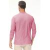 imageMAGCOMSEN Mens Long Sleeve Henley Shirt Fall Casual Shirt Fashion Front Placket ShirtGrey Pinkcotton Blend