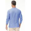 imageMAGCOMSEN Mens Long Sleeve Henley Shirt Fall Casual Shirt Fashion Front Placket ShirtLight Bluecotton Blend