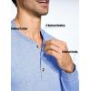 imageMAGCOMSEN Mens Long Sleeve Henley Shirt Fall Casual Shirt Fashion Front Placket ShirtLight Bluecotton Blend