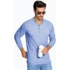 imageMAGCOMSEN Mens Long Sleeve Henley Shirt Fall Casual Shirt Fashion Front Placket ShirtLight Bluecotton Blend