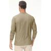 imageMAGCOMSEN Mens Long Sleeve Henley Shirt Fall Casual Shirt Fashion Front Placket ShirtLight Browncotton Blend