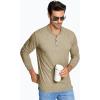 imageMAGCOMSEN Mens Long Sleeve Henley Shirt Fall Casual Shirt Fashion Front Placket ShirtLight Browncotton Blend
