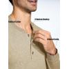 imageMAGCOMSEN Mens Long Sleeve Henley Shirt Fall Casual Shirt Fashion Front Placket ShirtLight Browncotton Blend