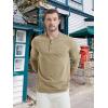 imageMAGCOMSEN Mens Long Sleeve Henley Shirt Fall Casual Shirt Fashion Front Placket ShirtLight Browncotton Blend
