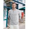 imageMAGCOMSEN Mens Long Sleeve Henley Shirt Fall Casual Shirt Fashion Front Placket ShirtLight Greycotton Blend