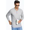 imageMAGCOMSEN Mens Long Sleeve Henley Shirt Fall Casual Shirt Fashion Front Placket ShirtLight Greycotton Blend