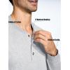 imageMAGCOMSEN Mens Long Sleeve Henley Shirt Fall Casual Shirt Fashion Front Placket ShirtLight Greycotton Blend