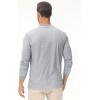 imageMAGCOMSEN Mens Long Sleeve Henley Shirt Fall Casual Shirt Fashion Front Placket ShirtLight Greycotton Blend