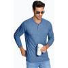 imageMAGCOMSEN Mens Long Sleeve Henley Shirt Fall Casual Shirt Fashion Front Placket ShirtMedium Bluecotton Blend